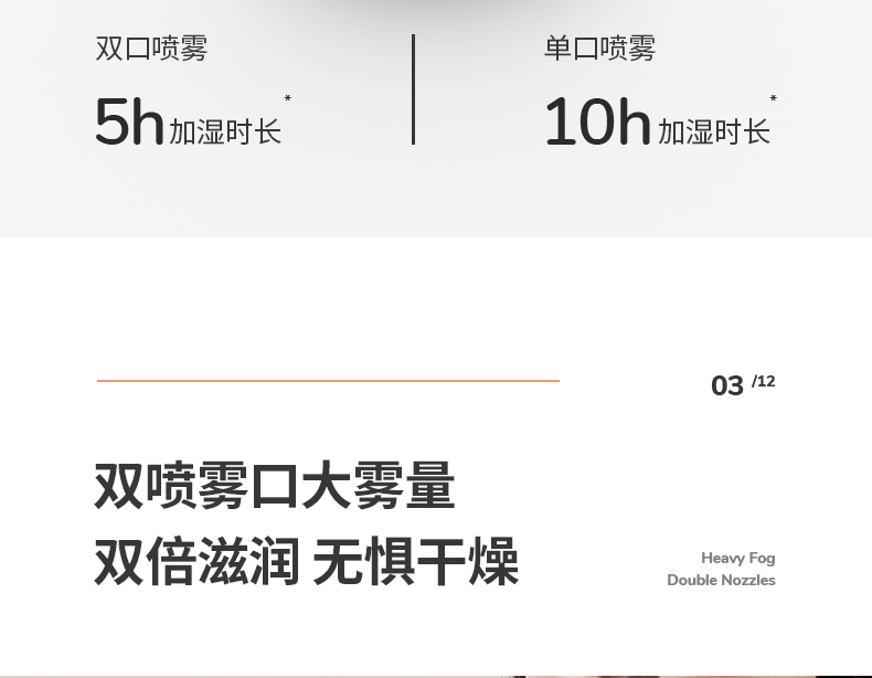 几素加湿器办公室桌面小型无线充电式家用车载大雾量usb空气便携式款JB08-B.DUCK版