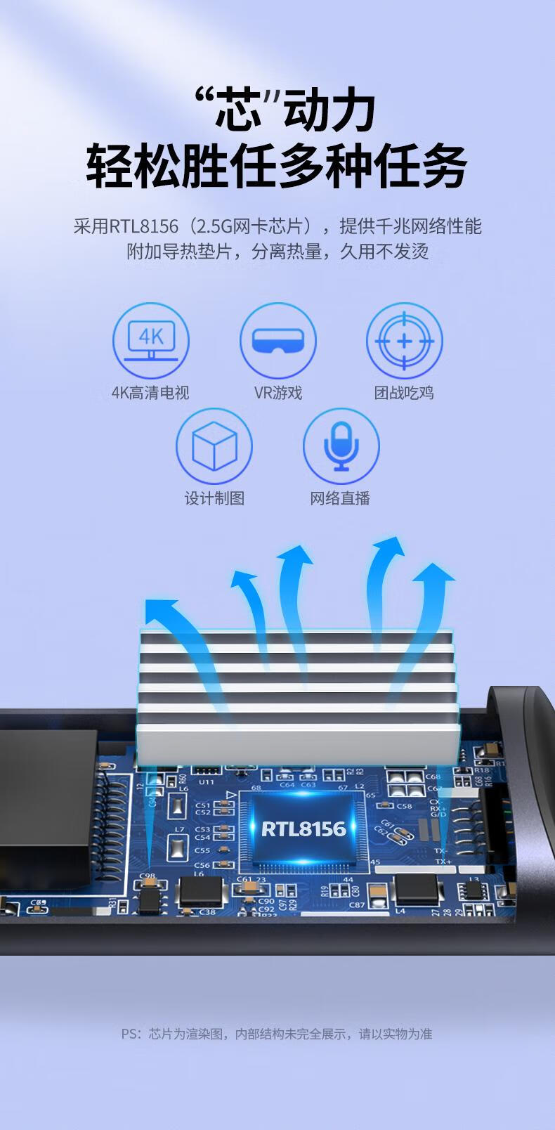 绿联（UGREEN）USB千兆有线网卡2.5G USB转RJ45网口 USB3.0款 CM275