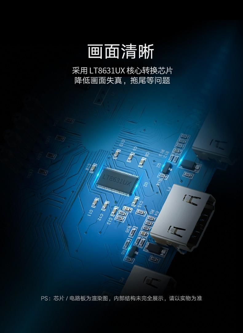 绿联（UGREEN）HDMI切换器五进一出 4K高清视频切屏器共享显示器 5进1出 40205
