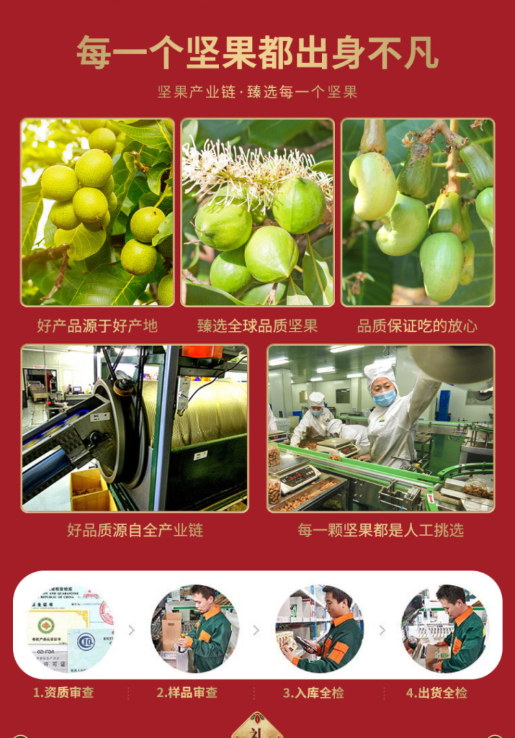 首粮坚果礼盒 每日坚果休闲零食干果炒货大礼包年货礼盒 臻彩印象2120g