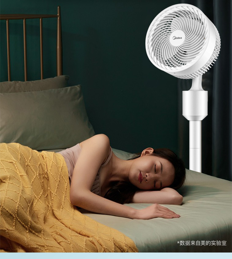 美的（Midea）电风扇循环扇 立式 空气循环扇 遥控摇头多档 无极调速 办公室 卧室 空调伴侣FGA20VAR（白色）