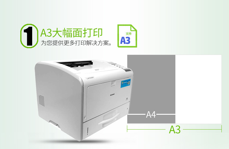 联想（Lenovo）LJ6700DN 黑白激光打印机 38页/分钟高速A3打印 企业办公商用 双面网络打印