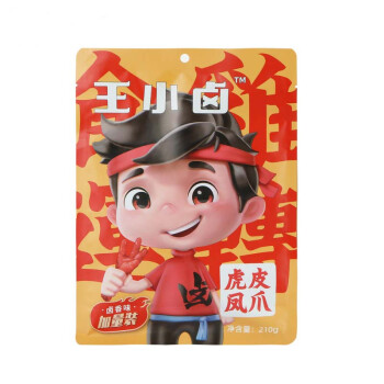 王小卤虎皮凤爪 网红零食休闲食品熟食 卤香味210g 鸡爪4袋装