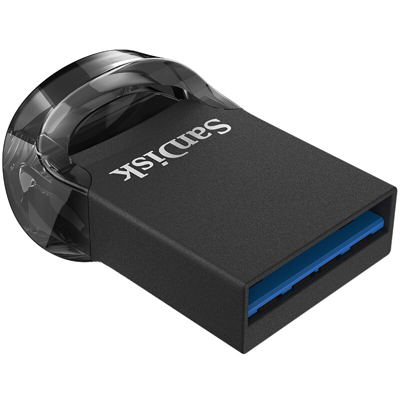 闪迪(SanDisk)64GB USB3.1 U盘 CZ430酷豆 黑色 读速130MB/s 车载U盘 小身材 大容量