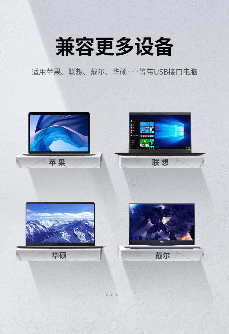 绿联 USB转千兆网口3.0分线器 笔记本外置有线网卡网线转换头扩展坞 电脑拓展坞HUB集线器RJ45转接器60719