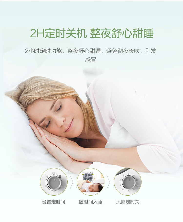 美的（Midea）电风扇台式转页扇 鸿运转叶页 轻音低噪 转叶风扇 倾倒断电定时KYT30-21MA（灰白色）