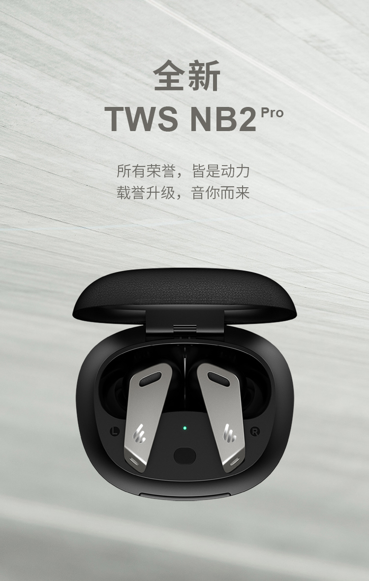 漫步者（EDIFIER）TWS NB2 Pro真无线降噪蓝牙耳机 主动降噪 蓝牙耳机 典雅灰