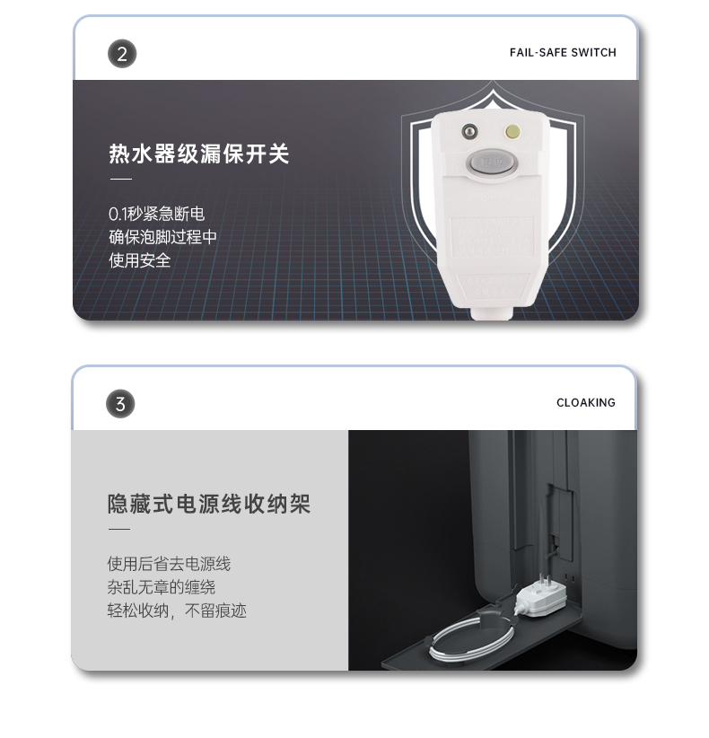 泰昌（Taicn）足浴盆智能杀菌泡脚桶洗脚盆洗脚桶泡脚盆足浴桶足疗盆电动龙爪按摩礼物 TC-12L6L4（烟雨灰）