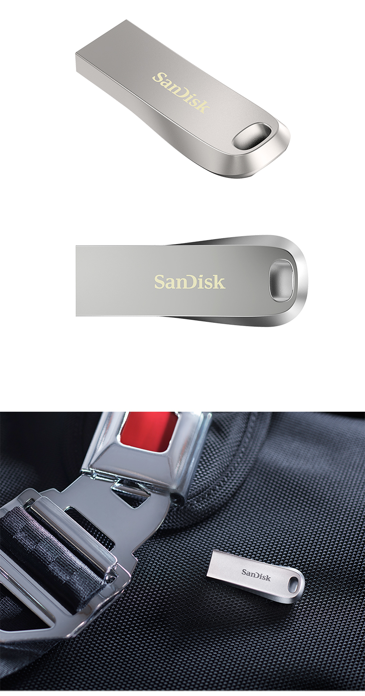 闪迪(SanDisk)128GB USB3.1 U盘 CZ74酷奂银色 读速150MB/s 金属外壳 内含安全加密软件