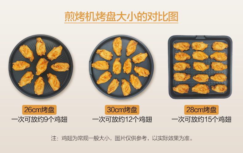 美的Midea煎烤机JHN34Q电饼铛家用早餐机机械版煎烤机大烤盘烙饼机
