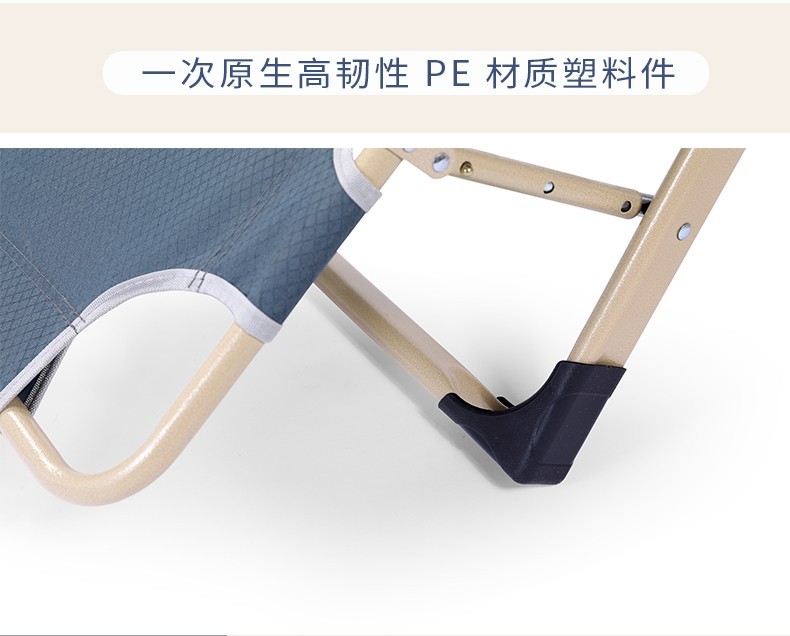 汉乐美达 折叠躺椅单人床午睡午休陪床行军便携式躺椅 折叠躺椅灰色（HL-0901）