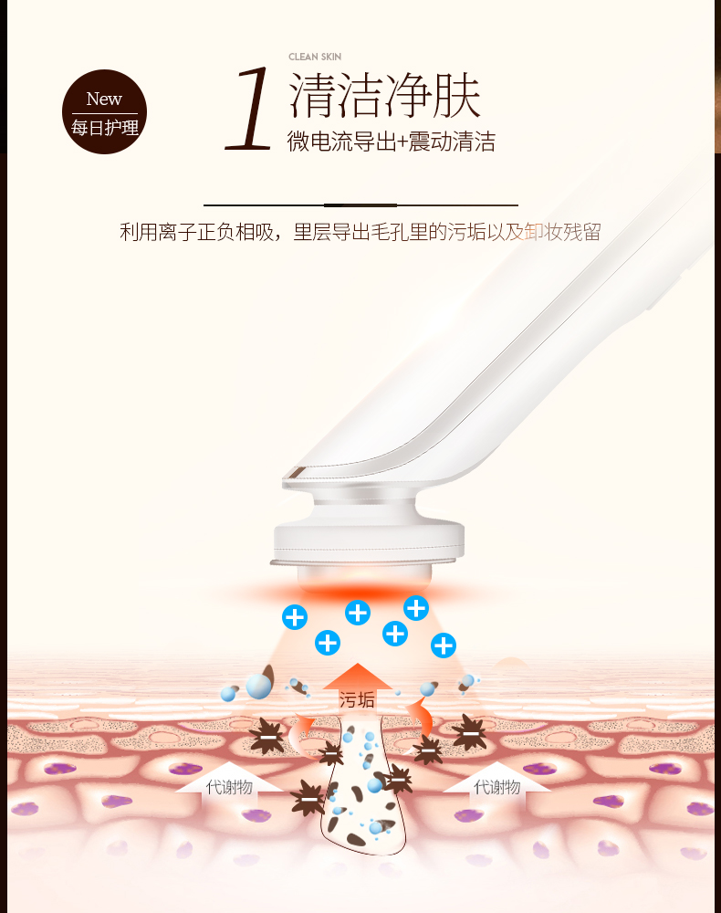 金稻（K-SKIN）家用精华导入仪 美容仪器 脸部家用 面部嫩肤仪 KD9960充电白色