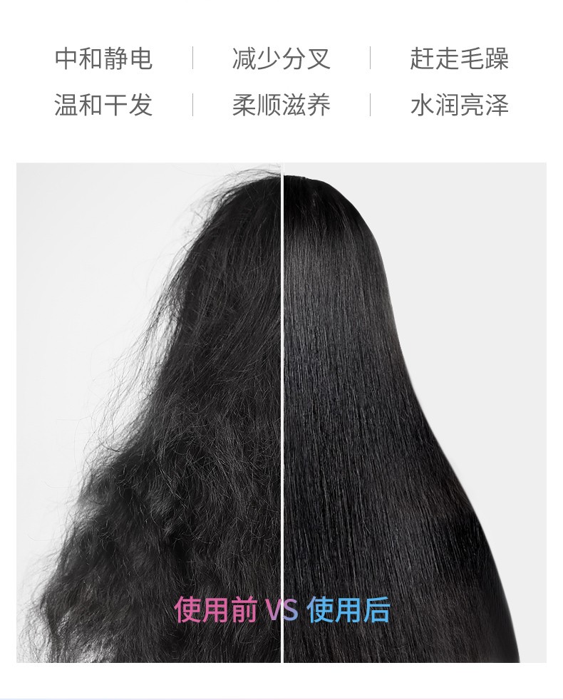 直白三层水润风吹风机家用 电吹风负离子发廊级大功率吹风筒 冷热风恒温护发 HL505