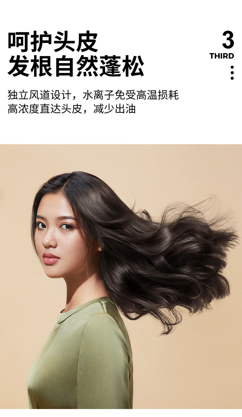 直白水离子吹护机 水离子智能控温护发 电吹风机 HL6