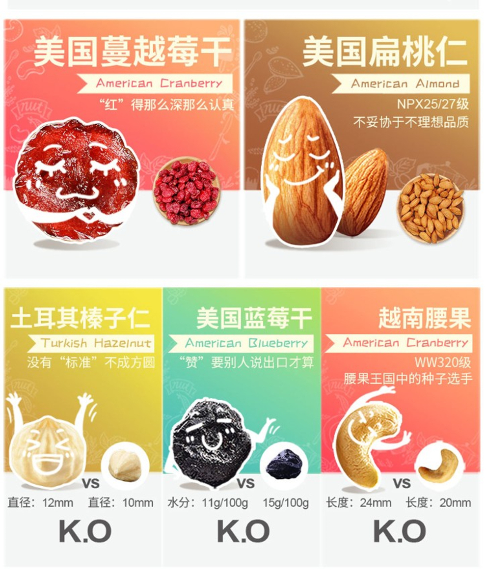 沃隆休闲零食坚果炒货办公室小吃每日坚果A成人款125g 25克*5袋