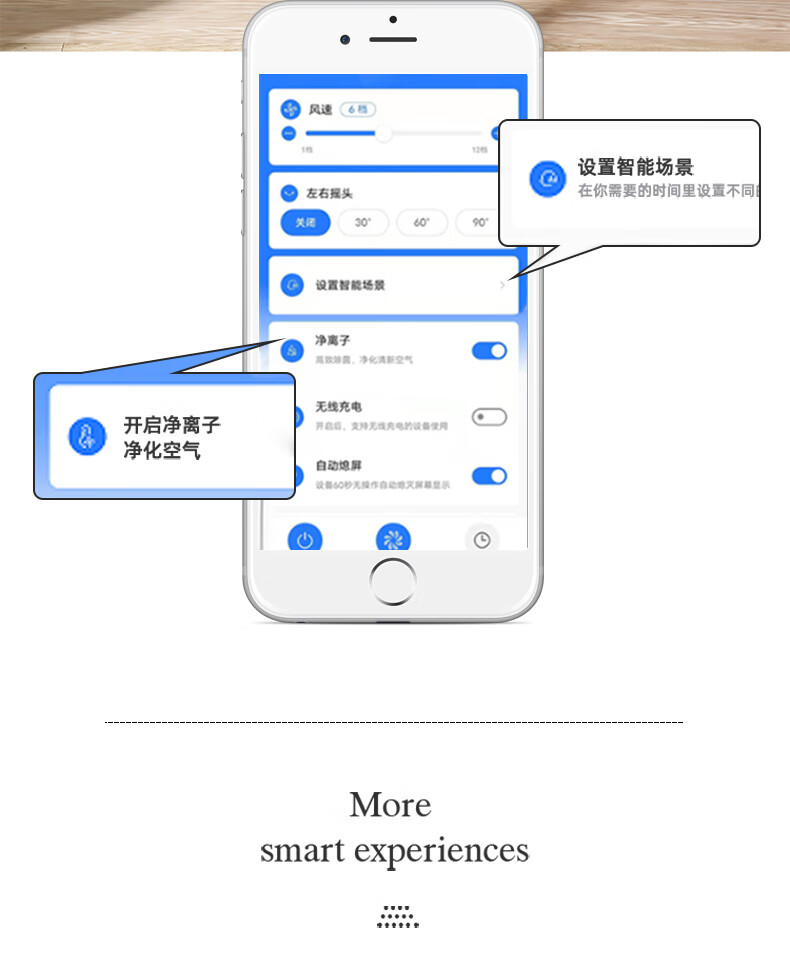美的（Midea）电风扇循环扇 空气循环扇强风对流 上下左右 摇头智能语音遥控电风扇落地升降GDE24DJ（白色）