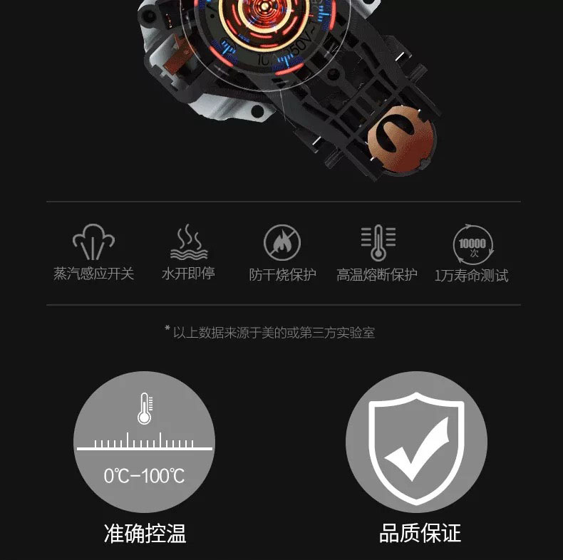美的（Midea）电水壶/热水瓶1.5L双层防烫电水壶 烧水壶 食品级304不锈钢HJ1511a