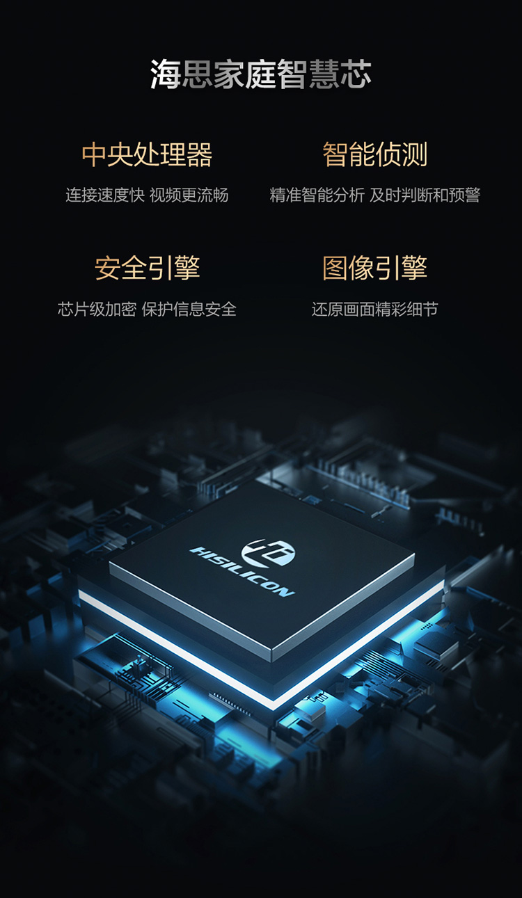 华为智选 海雀智能摄像头PRO 2K版64G内置存储/AI监测/智能家居监控器/无线高清300W像素/家用全景智能摄像头