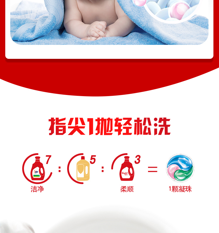 奥妙三合一清新桉树香型洗衣凝珠除菌除螨清新桉树香型洗衣凝珠