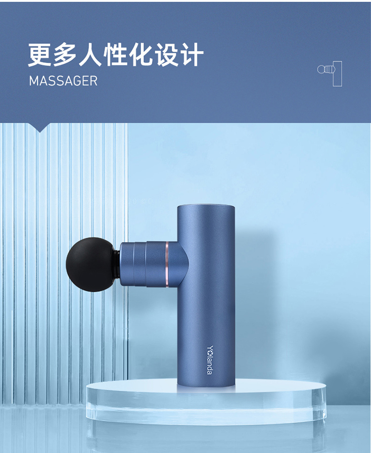 云康宝 金属筋膜枪按摩器动力强劲长续航低噪 迷你便携灰色