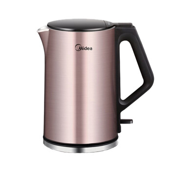 美的（Midea）电水壶/热水瓶 HJ1510A（金色）家用 1.5L 烧水壶 双钢防烫防干烧 热水壶304不锈钢开水壶