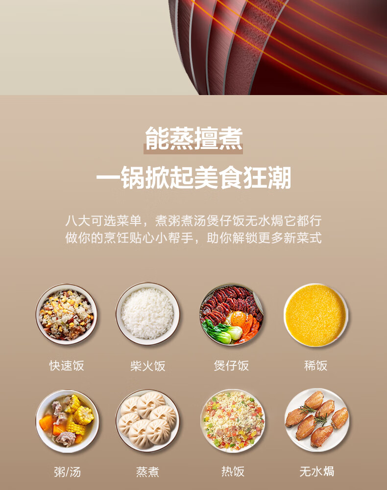 美的（Midea）电饭煲 FB40M265家用多功能 智能 电饭锅 电饭煲