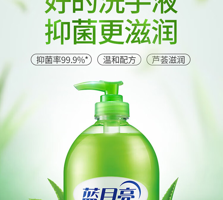 蓝月亮洗手组合芦荟瓶组+草莓儿童洗手液225g