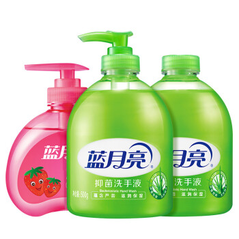 蓝月亮洗手组合芦荟瓶组+草莓儿童洗手液225g