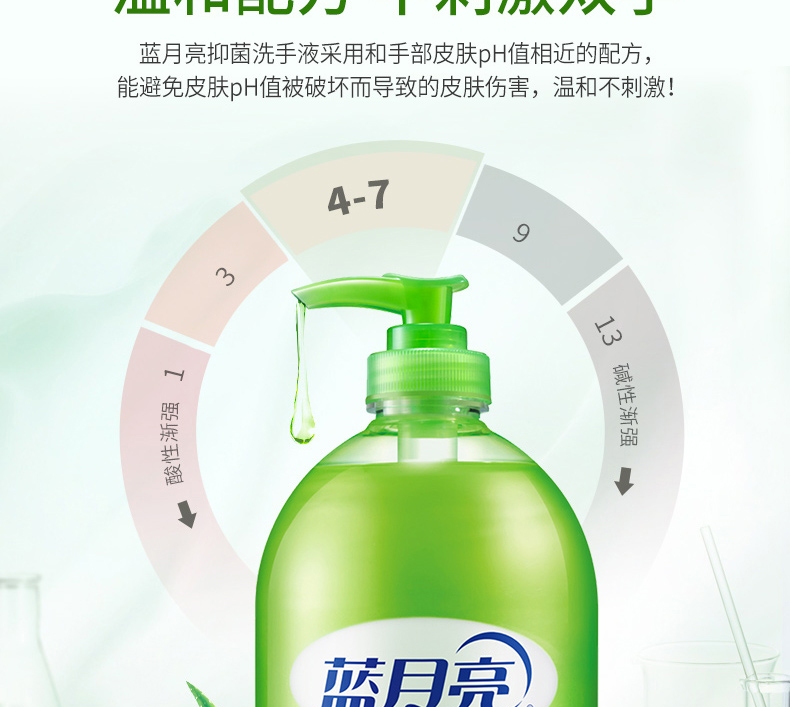 蓝月亮抑菌洗手液500g*2+抑菌洗手液瓶补500g*2