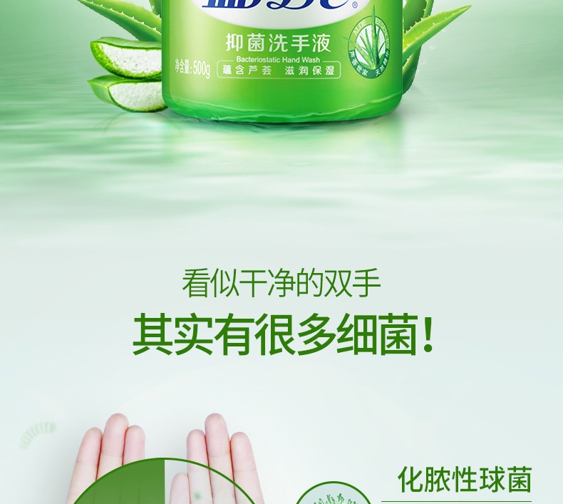 蓝月亮抑菌洗手液500g*2+抑菌洗手液瓶补500g*2