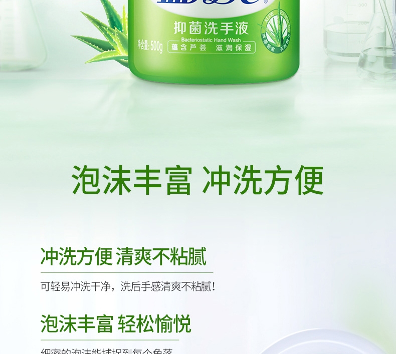 蓝月亮抑菌洗手液500g*2+抑菌洗手液瓶补500g*2