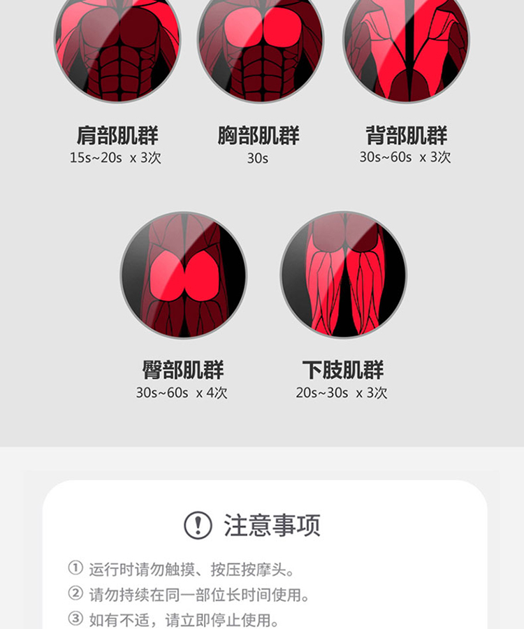 上亨（shangheng）筋膜枪肌肉按摩器颈椎放松仪多功能电动便携健身家用器材液晶无刷款-灰SHZH-JKJ003