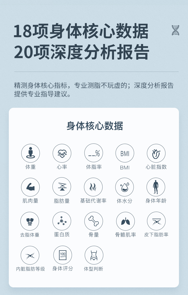 云康宝 智能体脂秤 京东小家智能生态 WiFi+蓝牙双连接 体重秤体脂仪精准家用 电子秤人体健康脂肪称 白色