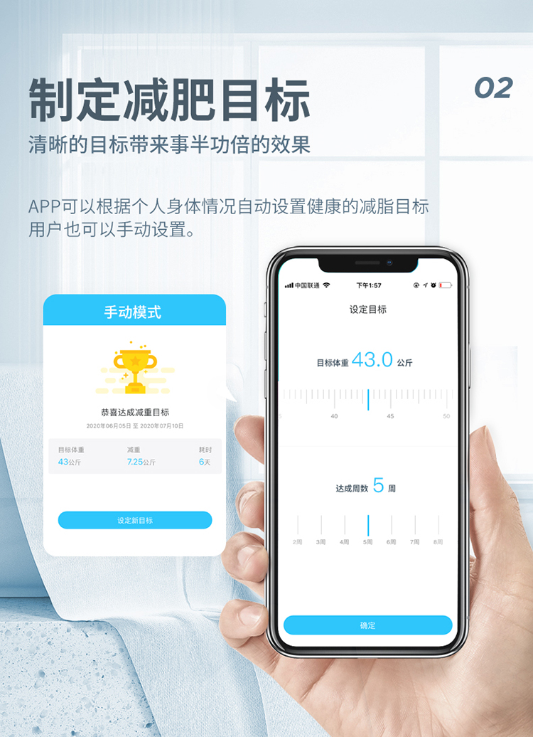 云康宝 智能体脂秤 京东小家智能生态 WiFi+蓝牙双连接 体重秤体脂仪精准家用 电子秤人体健康脂肪称 白色