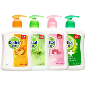 滴露（Dettol）健康洗手液滋润倍护450g+经典松木450g