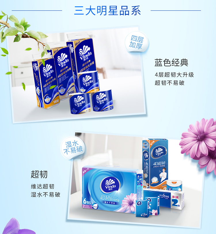 维达 VW2004婴儿手口可用柔肤湿巾80片*3包