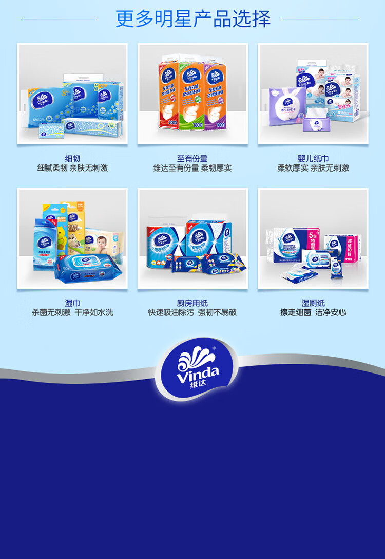 维达 VW2002婴儿无香护肤湿巾80片*3包