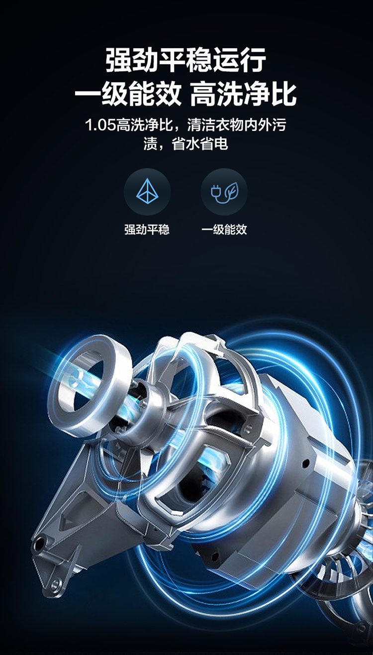 美的（Midea）滚筒洗衣机全自动10公斤洗烘一体洗衣机家用变频大容量空气洗 MD100VT55DG-Y46B（MTSB08XUN ）