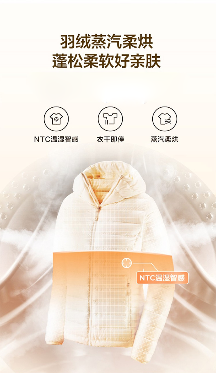 美的（Midea）滚筒洗衣机全自动10公斤洗烘一体洗衣机家用变频大容量空气洗 MD100VT55DG-Y46B（MTSB08XUN ）