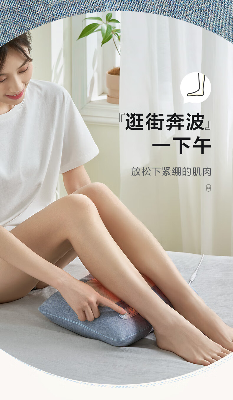 小熊（Bear）颈椎按摩器  AMQ-B24A1 腰部按摩器 肩颈按摩器 全身揉捏按摩靠垫按摩枕靠枕按摩仪
