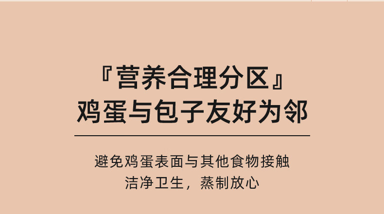小熊（Bear）煮蛋器 蒸蛋器 迷你电蒸锅 小型家用自动断电双层旋钮定时 ZDQ-B06G1 蓝色