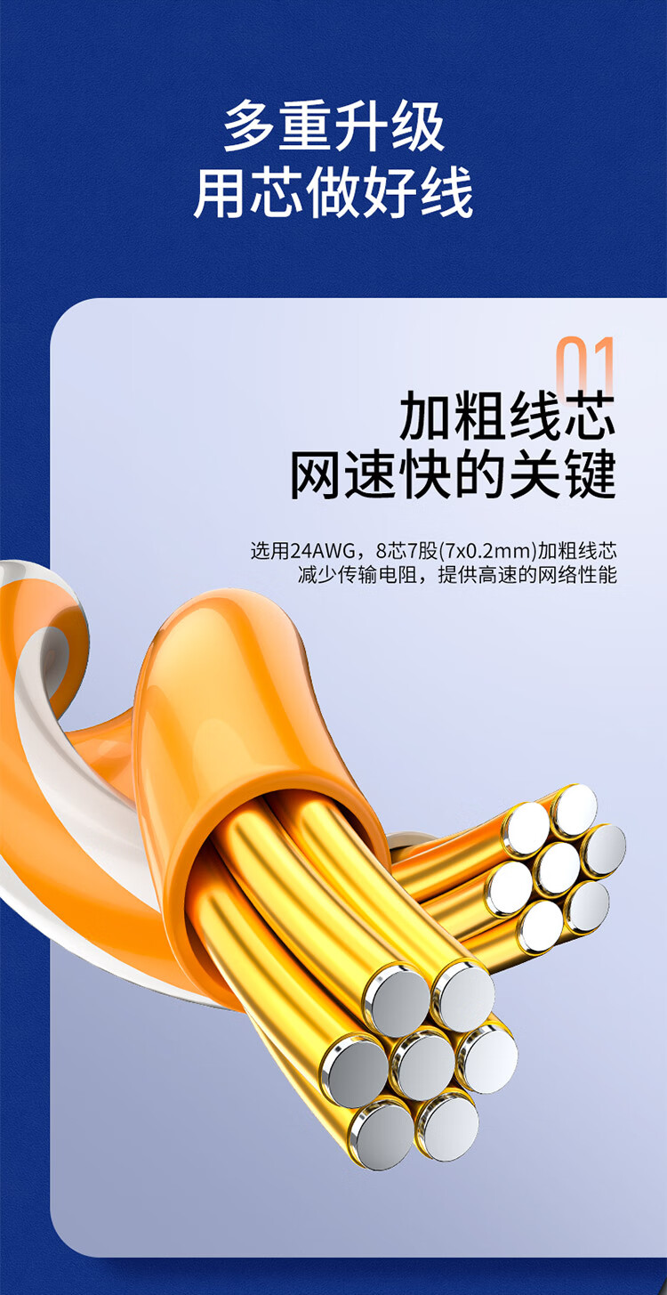 山泽(SAMZHE) WD6350 六类网线 黑色35米