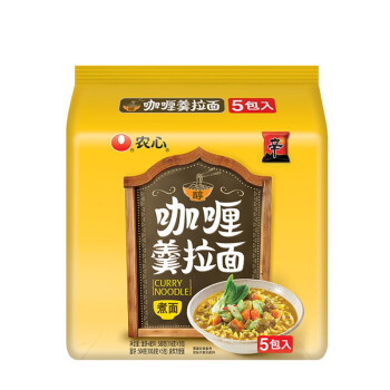 农心方便面 袋面泡面 网红熬夜加班休闲零食 咖喱羹拉面5连包*2包