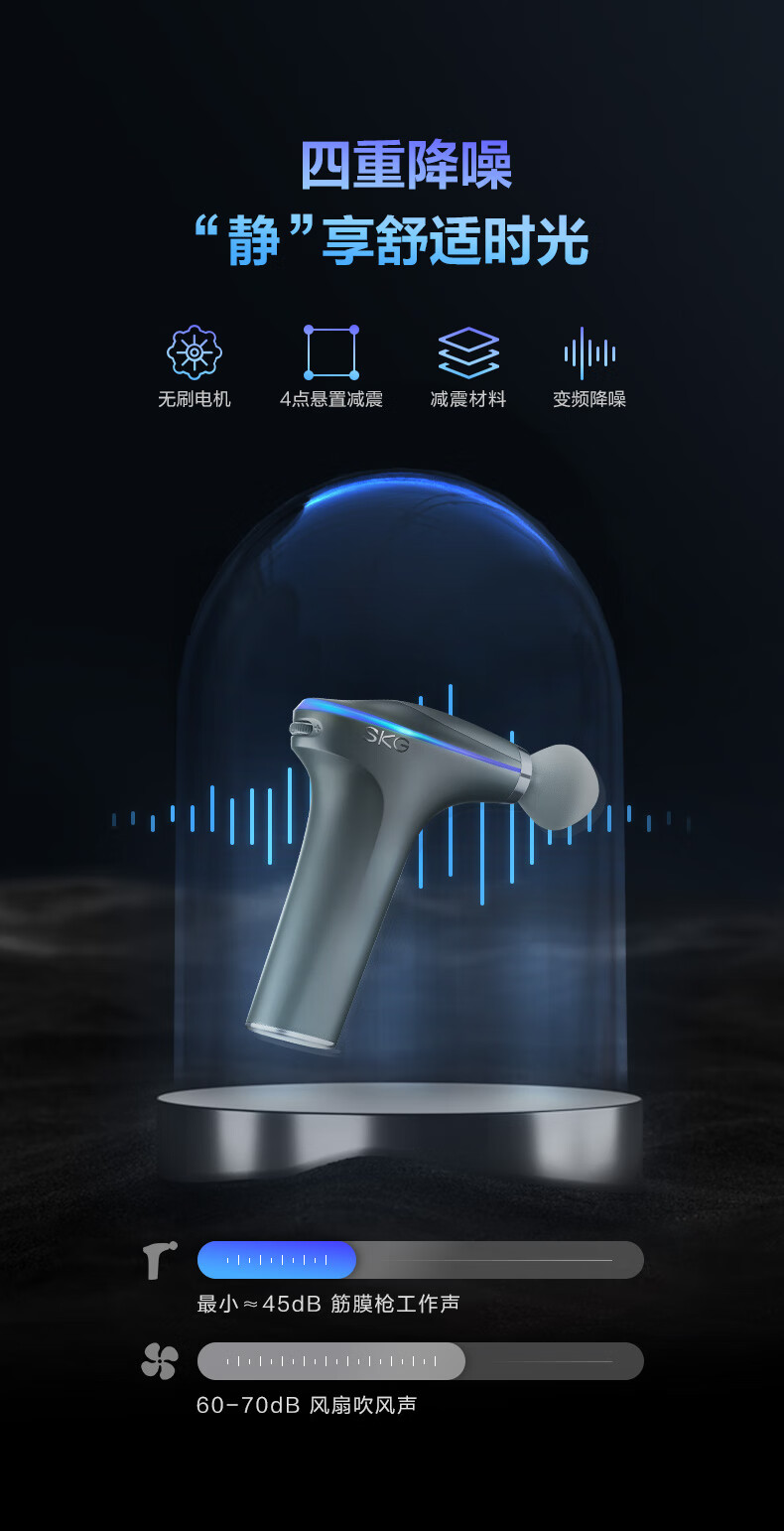 SKG 筋膜枪 F7 颈椎按摩器 热敷按摩仪颈膜枪肩部颈部腰部腿部肌肉放松器陨石灰 七夕情人节礼物 送礼 生日