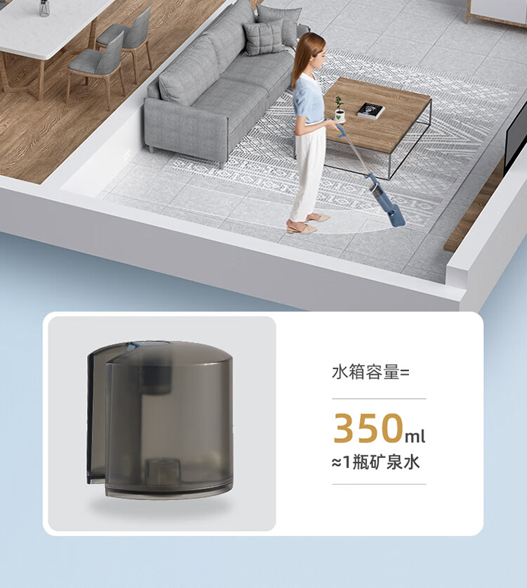 小熊（Bear）吸尘器  ZDT-A13E1 家用手持蒸汽拖把 大功率吸尘器吸尘机  净化除湿器