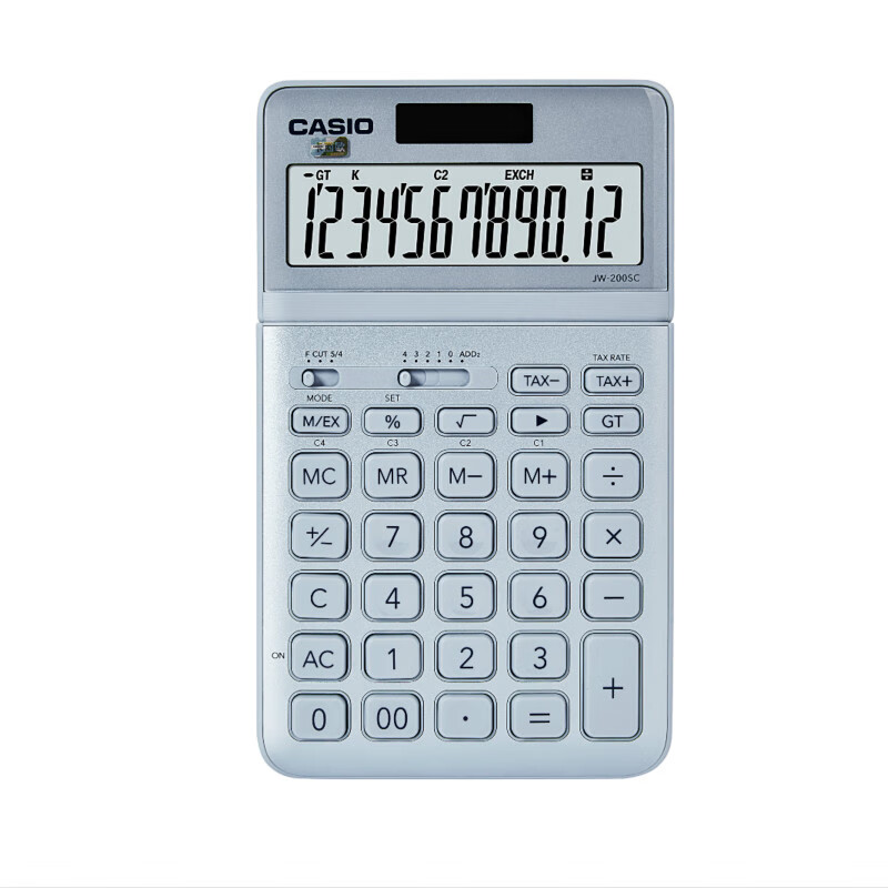 卡西欧（CASIO）时尚办公计算器 星空蓝 JW-200SC-BU