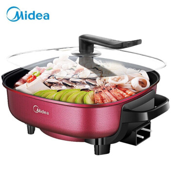 美的（Midea）多用途锅6L大容量电火锅 电煮锅 电热锅 电炒锅 可煎烤高颜值电火锅LHN30D