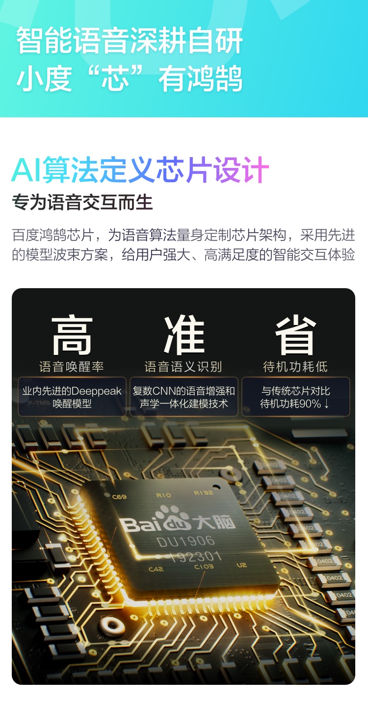 小度智能音箱2 红外版 蓝牙音箱 AI红外遥控器 智能家居中控 迷你音响 收音机 闹钟 早教学习机