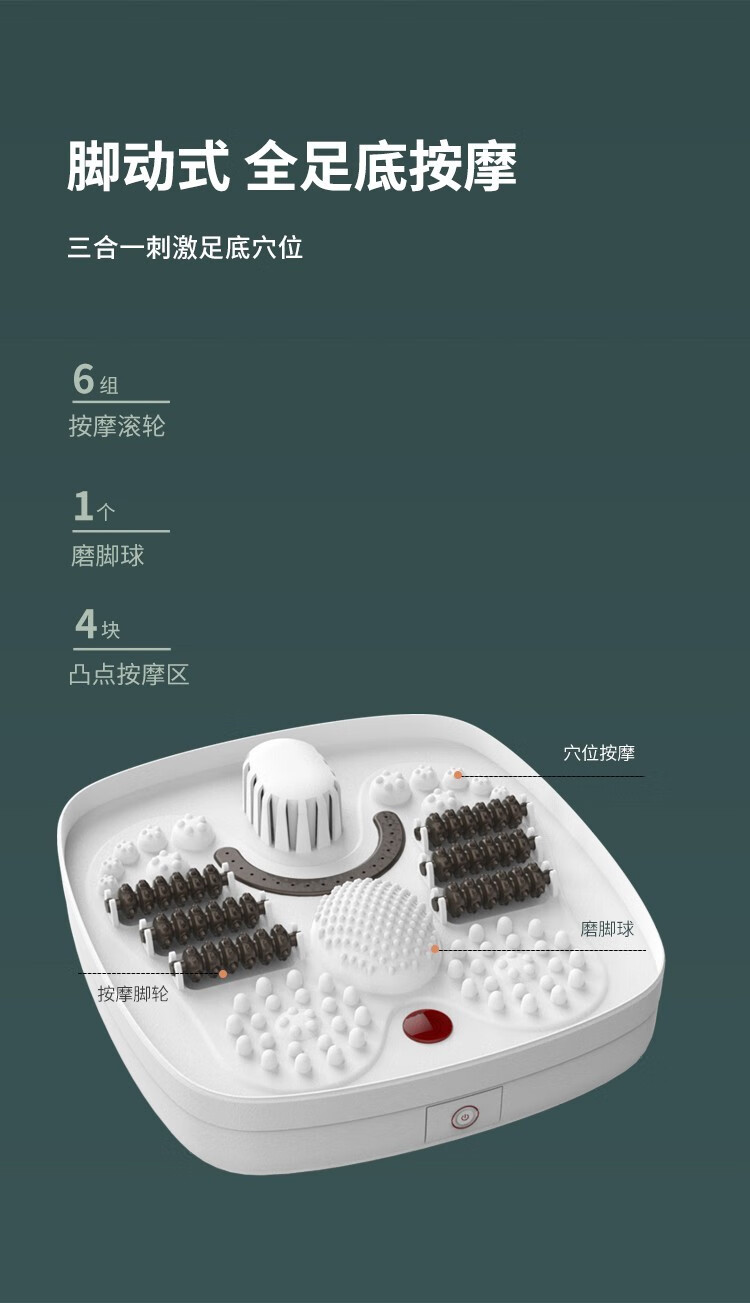 泰昌（Taicn)刘涛推荐 折叠足浴盆 泡脚桶 洗脚盆 按摩加热恒温可折叠智能泡脚盆 家用礼物礼盒装 TC-06IJB2