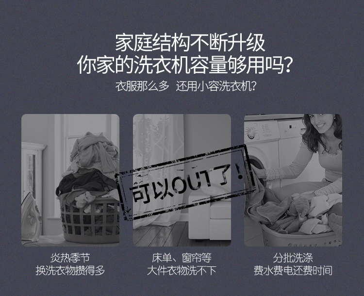 威力洗衣机波轮12/15/20/26kg公斤洗衣机超大容量全自动家用商用智能量衣进水 桶风干 26公斤-XQB260-2189X